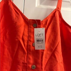 LOFT Vibrant Red Sleeveless Dress